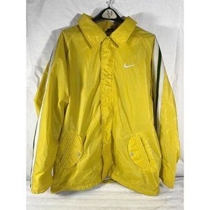 Nike vintage yellow collared windbreaker light jacket XL green Packers colors